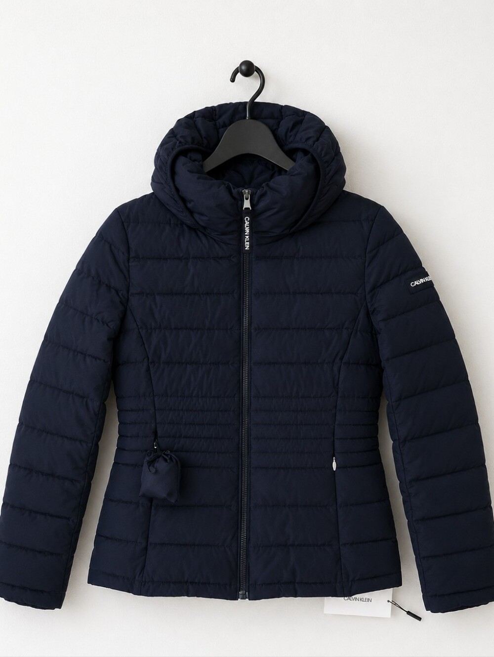 Calvin Klein Women's Black Quilted Hooded Puffer Jacket